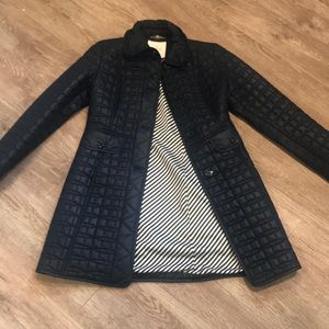 Kate Spade Deep Navy New York Quilted Parka Coat
